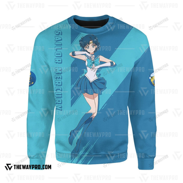 Anime Sailor Mercury Custom Sweatshirt / S Bl1403225