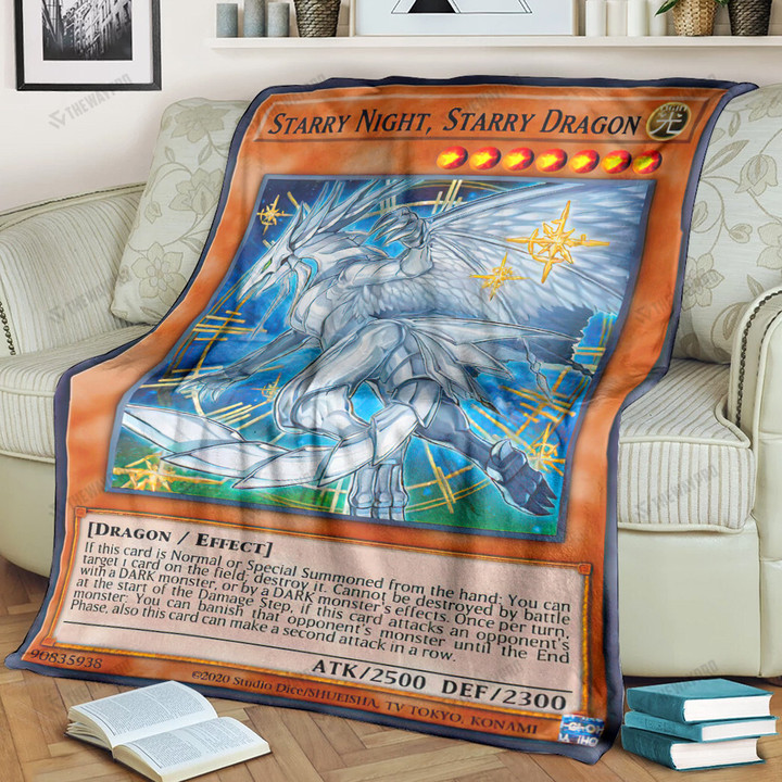 Starry Night, Starry Dragon Custom Soft Blanket