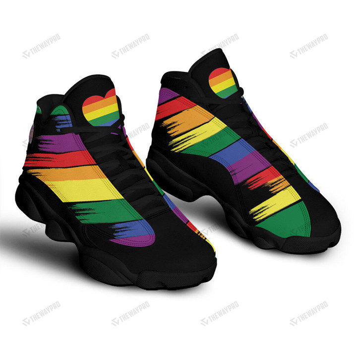 LGBT+ Rainbow Colors Custom AJ13 Shoes