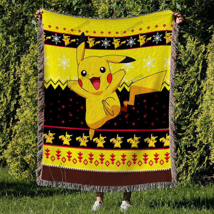 Pikachu Custom Woven Blanket