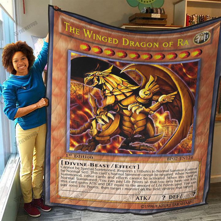 The Winged Dragon Of Ra Custom Quilt