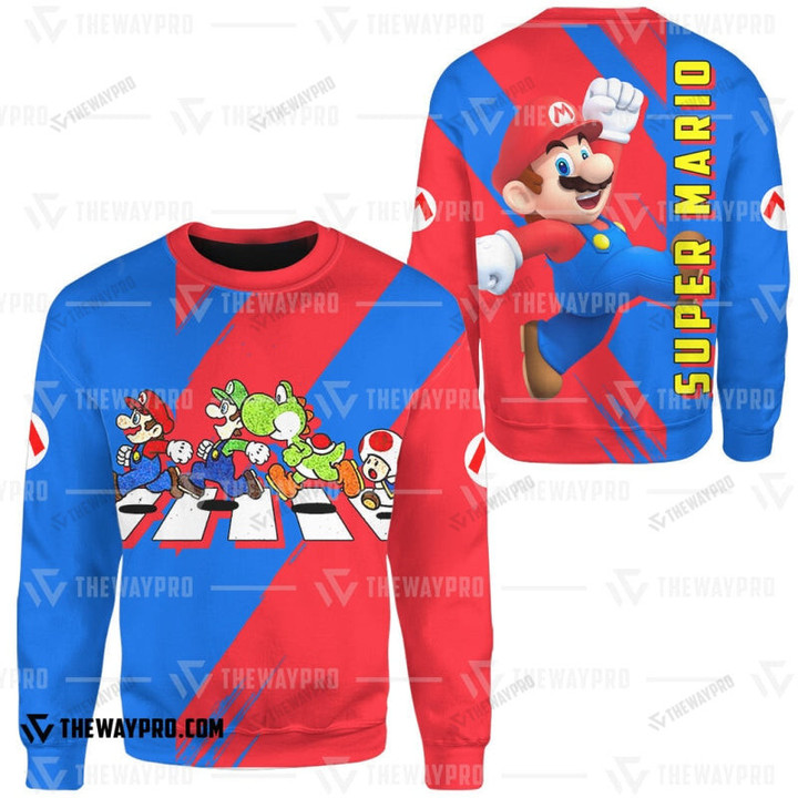 Super Mario Cross The Street Custom Sweatshirt / S Bl2302222