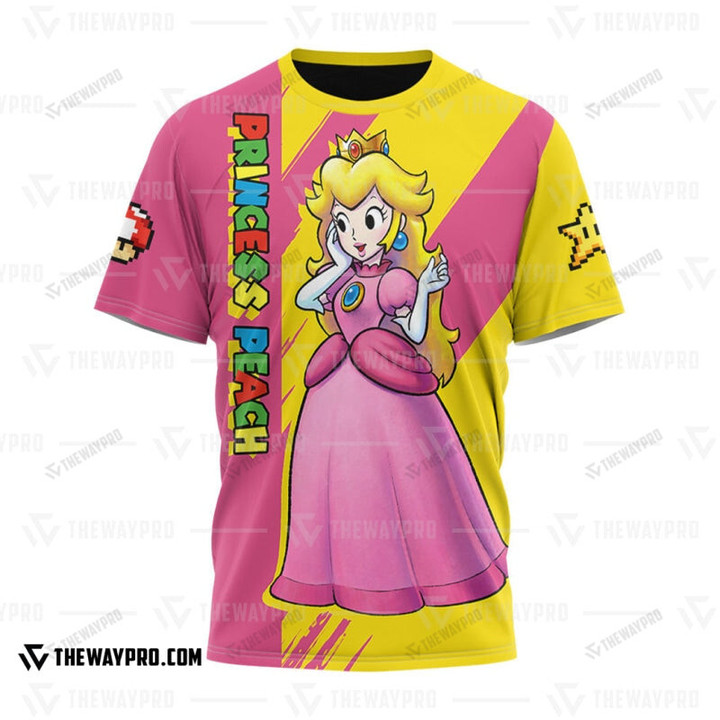 Game Super Mro Princess Peach Custom T-Shirt Apparel / S Bt2102228