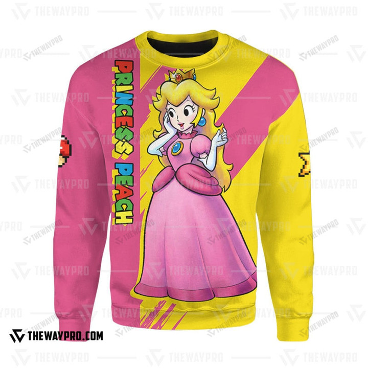 Game Super Mro Princess Peach Custom Sweatshirt Apparel / S Bt2102228