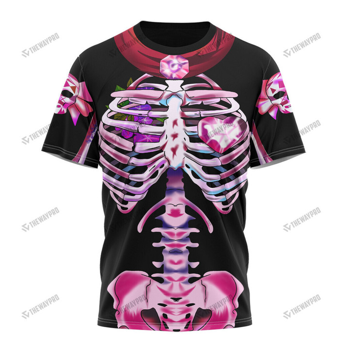 Halloween Pink Skeleton Custom Hoodie Apparel