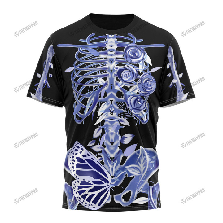 Halloween Blue Skeleton Custom Hoodie Apparel