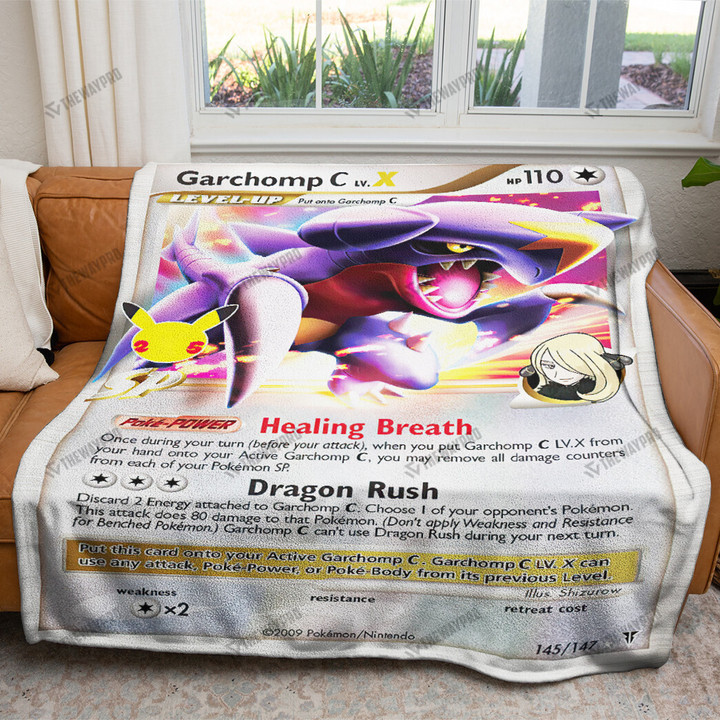 Garchomp Level X Custom Soft Blanket