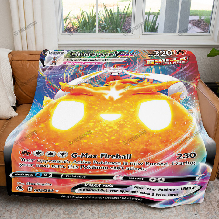 Anime Cinderace VMAX Fusion Strike Custom Soft Blanket
