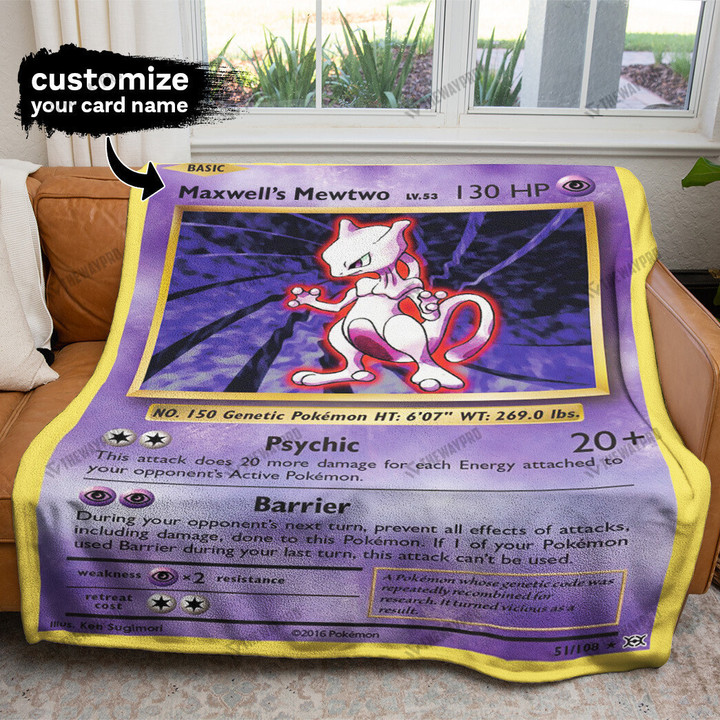 Mewtwo Evolutions Personalized Custom Soft Blanket