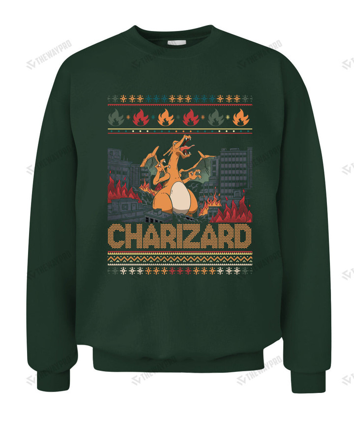 Charizard Flying Fire Kaiju Custom Christmas Graphic Apparel