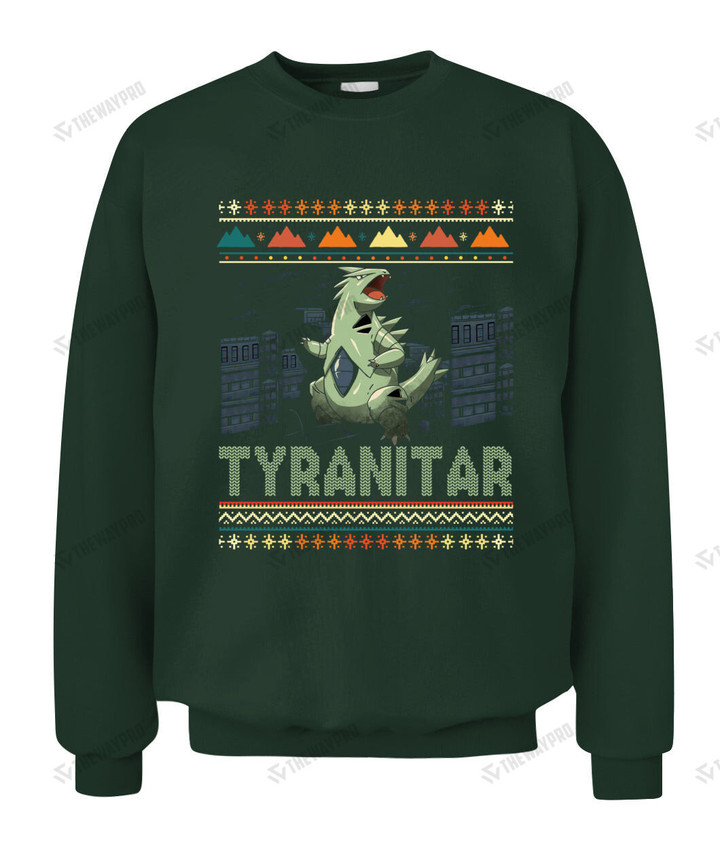 Tyranitar Rock Kaiju Custom Christmas Graphic Apparel