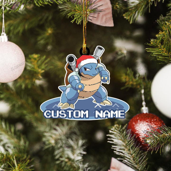Blastoise Custom Name Christmas Ornament