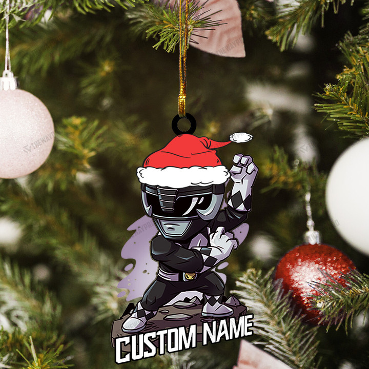MMPR Chibi Black Ranger Custom Christmas Ornament