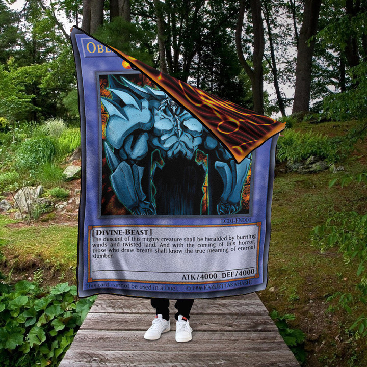 YGO Obelisk the Tormentor Custom 2-Side Printed Thicken Soft Blanket