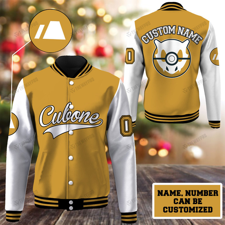 Cubone Custom Name Baseball Jacket
