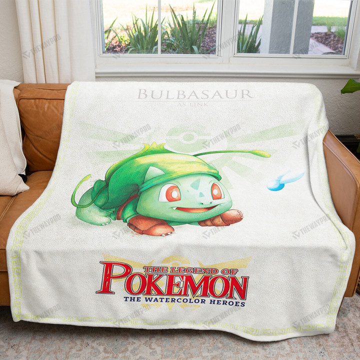 The Legend of Poke Bulbasaur Custom Soft Blanket