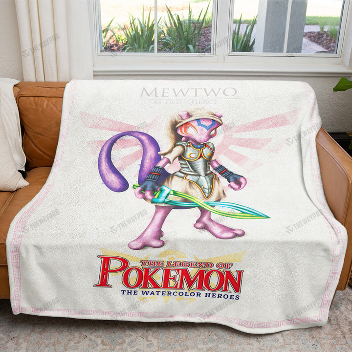 The Legend of Poke Mewtwo Custom Soft Blanket