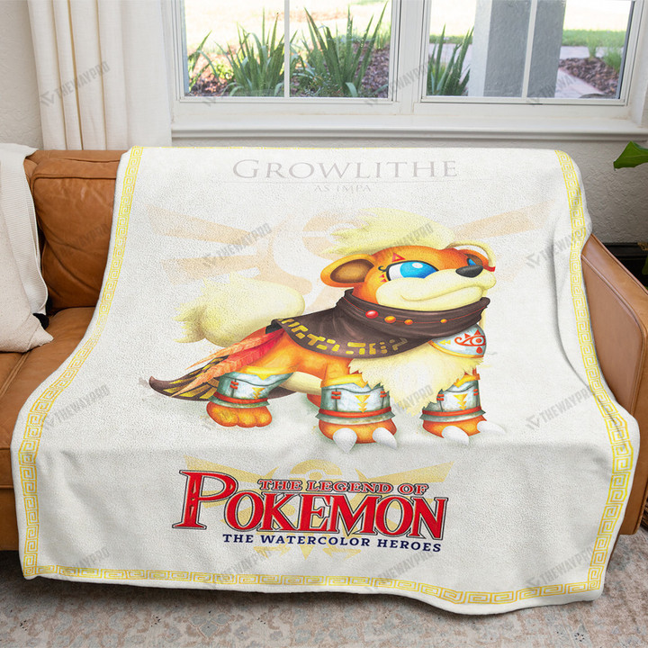 The Legend of Poke Growlithe Custom Soft Blanket