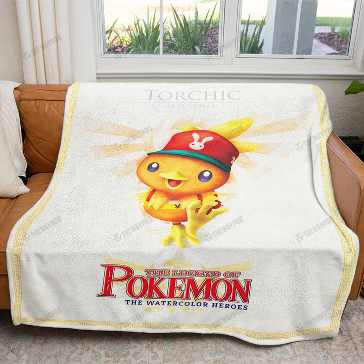 The Legend of Poke Torchic Custom Soft Blanket