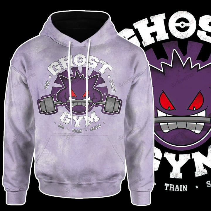 Gengar Ghost Gym Custom Blast Fleece Hoodie