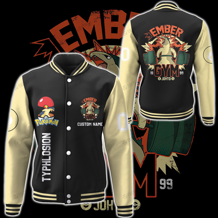 Ember Gym Custom Name Baseball Jacket