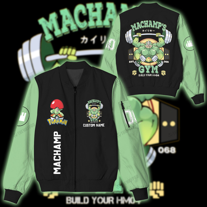 Machamp Green Gym Custom Bomber Jacket