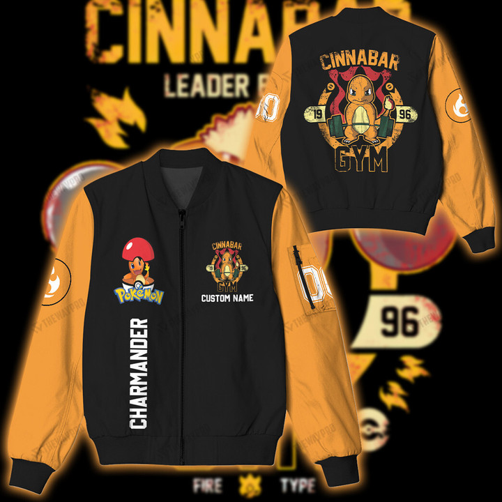 Cinnabar Gym Custom Bomber Jacket