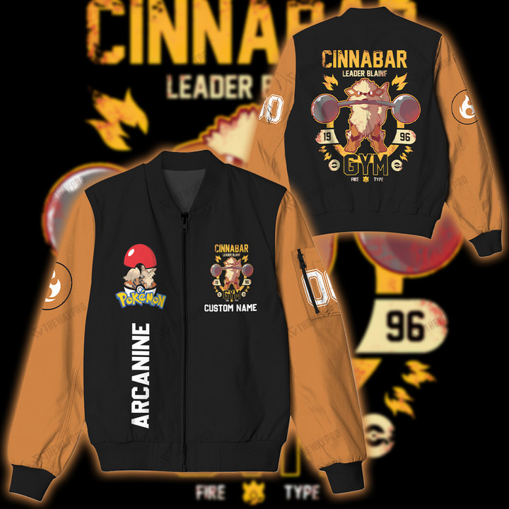 Cinnabar Gym Custom Bomber Jacket