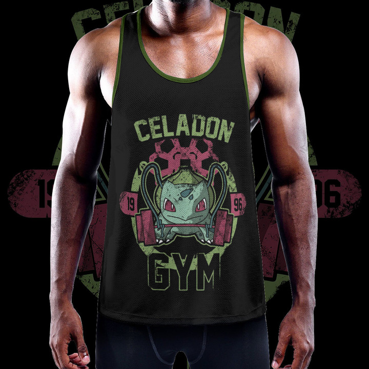 Celadon Gym Custom Men's Slim Y-Back Muscle Tank Top