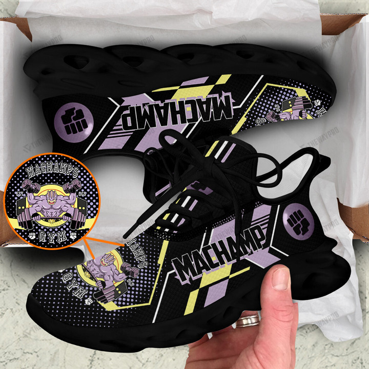 Machamp Purple 2 Gym Custom Clunky Sneakers