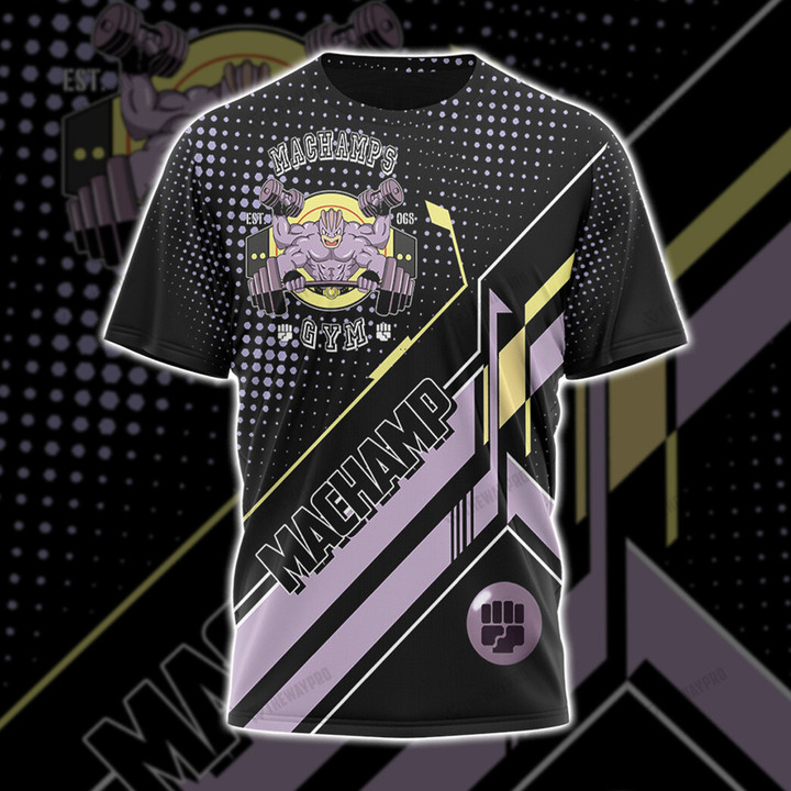 Machamp Purple 2 Gym Custom T-Shirt