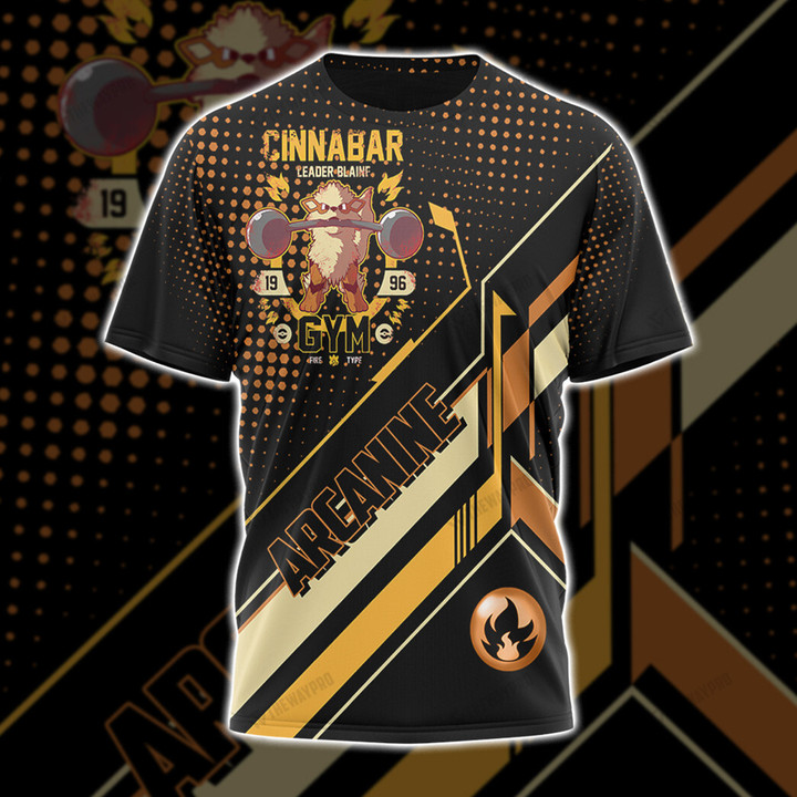 Cinnabar Arcanine Gym Custom T-Shirt