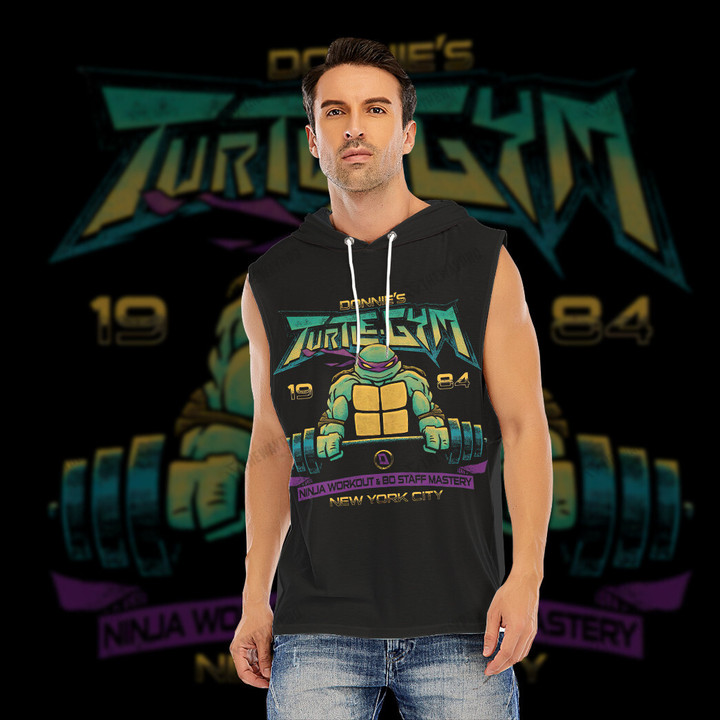 Donnie's Turtle Gym 1984 Custom Men's Hooded Tank Top