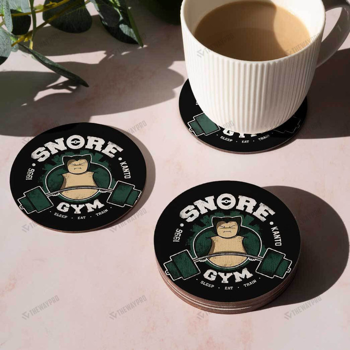 Snore Gym Custom Cork Coaster