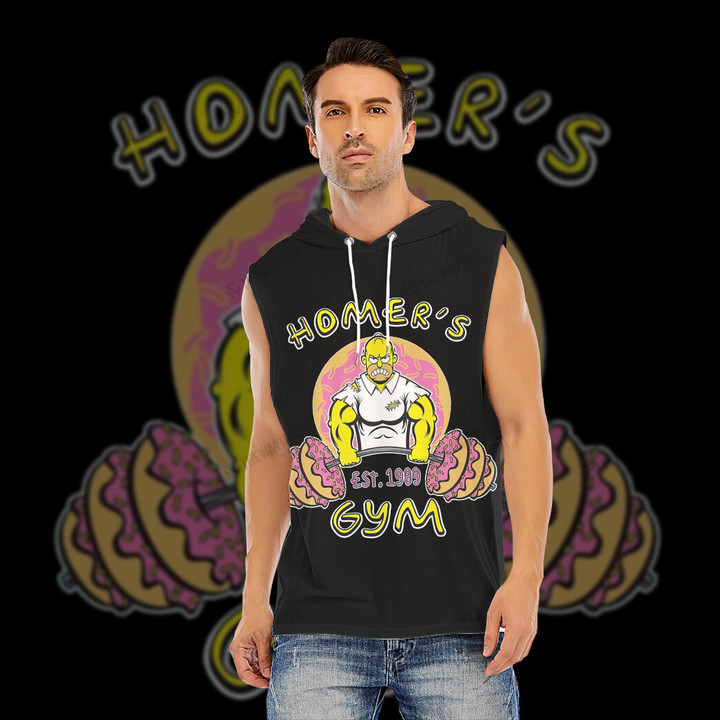 Homer's Gym Custom Hooded Tank Top