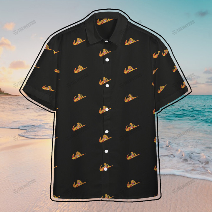 Charmander Swoosh Custom Button Hawaiian Shirt