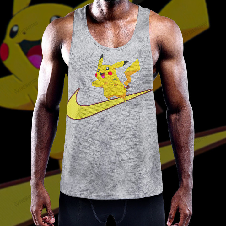 Pikachu Swoosh Custom Blast Slim Y-Back Muscle Tank Top