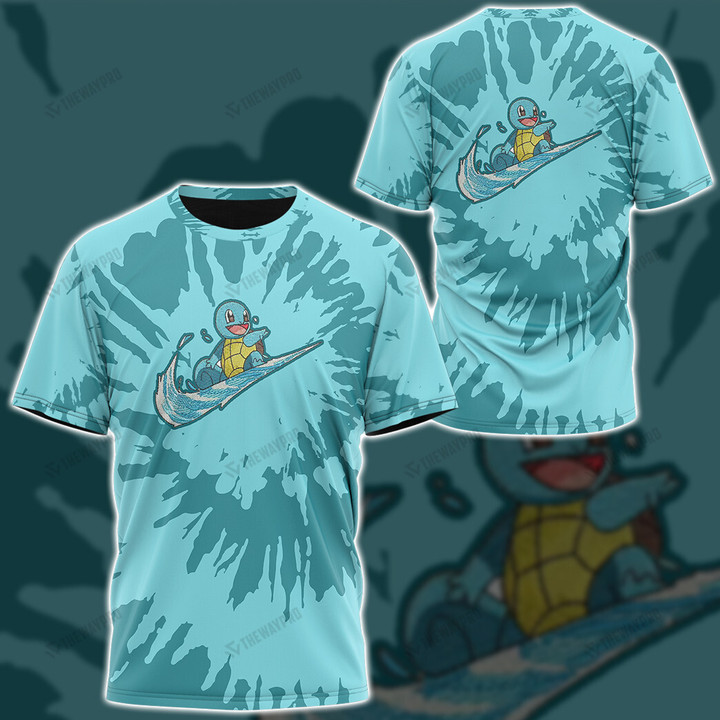 Squirtle Swoosh Tie Dye Custom T-Shirt