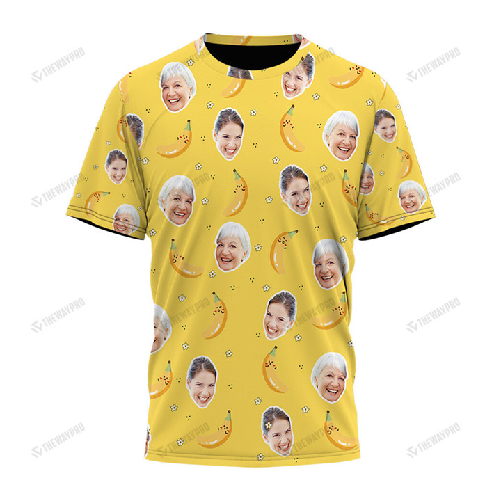 Personalized Mom and Daughter/Son Faces Banana Custom T-Shirt