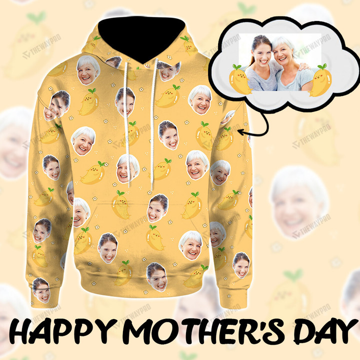 Personalized Mom and Daughter/Son Faces Mango Custom Hoodie