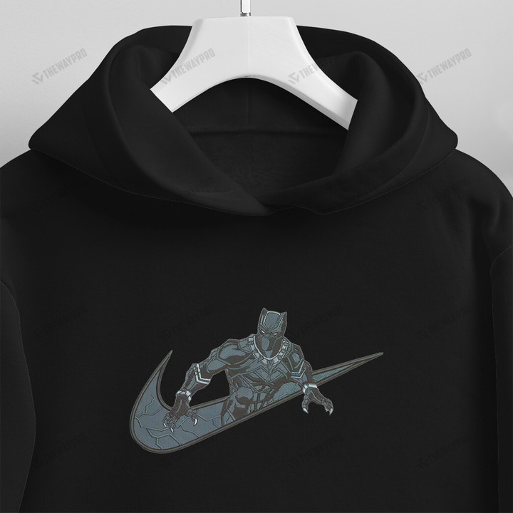 B Panther Swoosh Printed/ Embroidered Hoodie