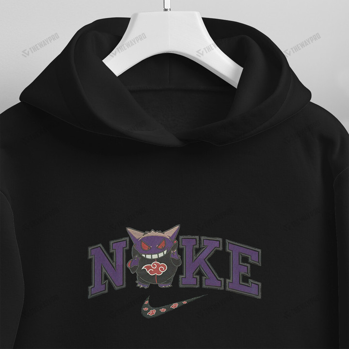 Nik Akatsuki Gengar Swoosh Custom Printed/ Embroidered Hoodie Sweater T-shirt