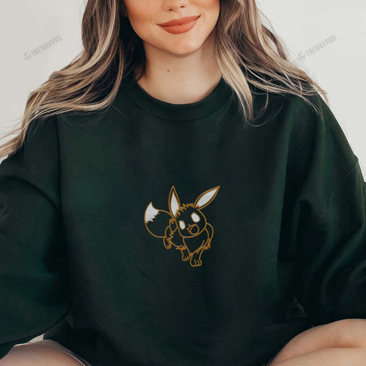 Eevee Outline Custom Embroidered Hoodie Sweatshirt T-Shirt