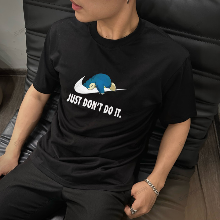 Snorlax Just Don't Do It Swoosh Custom Printed/ Embroidered Hoodie Sweater T-shirt