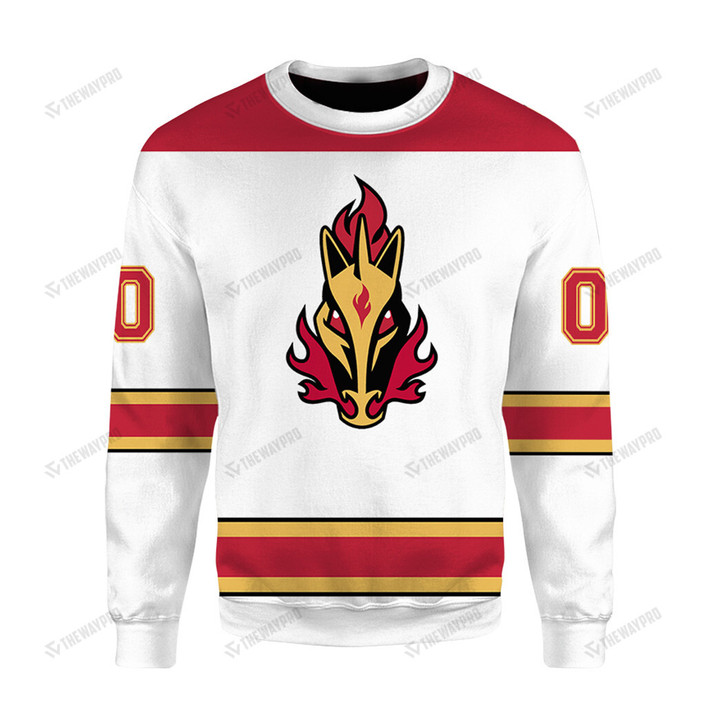 Hockey Calgary Flames Color Custom Sweatshirt