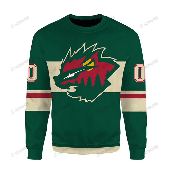 Hockey Minnesota Wild Arcanine Color Custom Sweatshirt Apparel