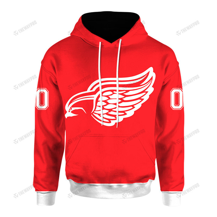 Hockey Detroit Red Wings Color Custom Hoodie Apparel