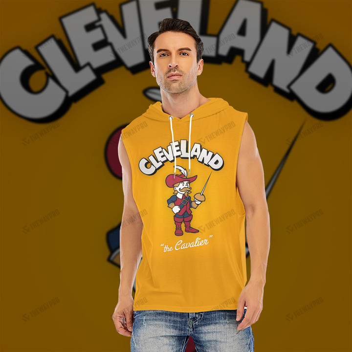 Basketball Toons Cleveland Cavalier Custom Men's Hooded Tank Top