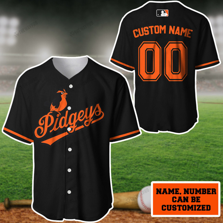 Baltimore Pidgeys Custom Name Baseball Jersey