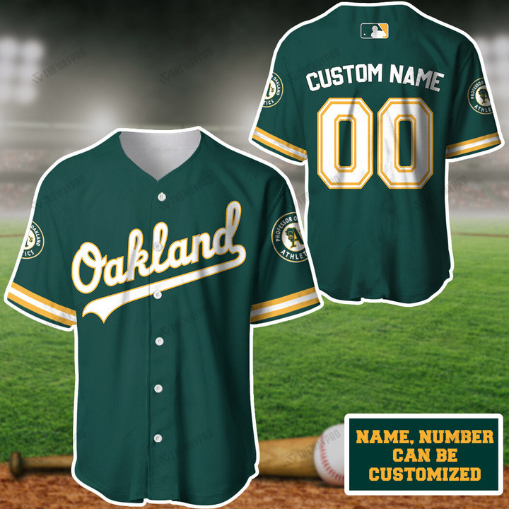 Professor Oakland Custom Name Baseball Jersey